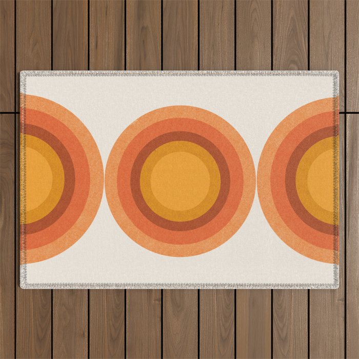 Retro Sun  Outdoor Rug