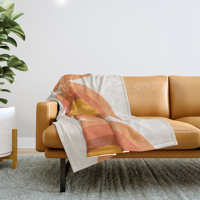 Retro Sun  Throw Blanket Gallery Image 1