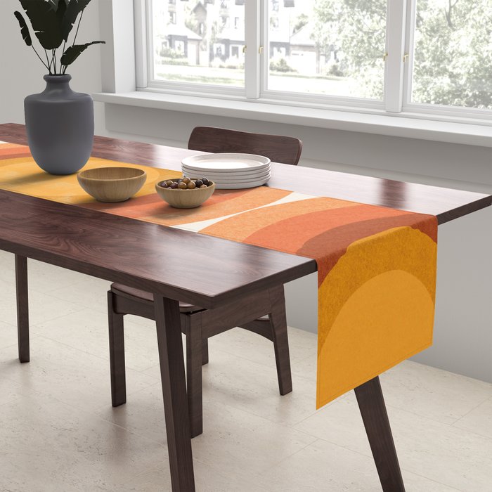 Retro Sun  Table Runner Gallery Image 2