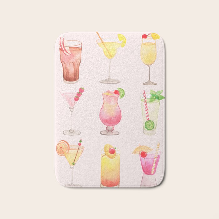 Summer Cocktails 12 Bath Mat Gallery Image 1