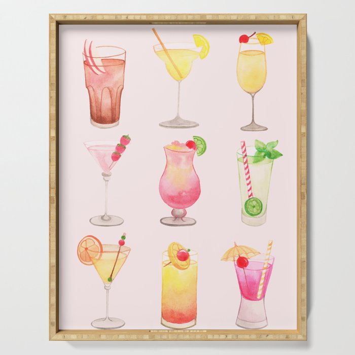 Summer Cocktails 12 Serving Tray Gallery Image 1