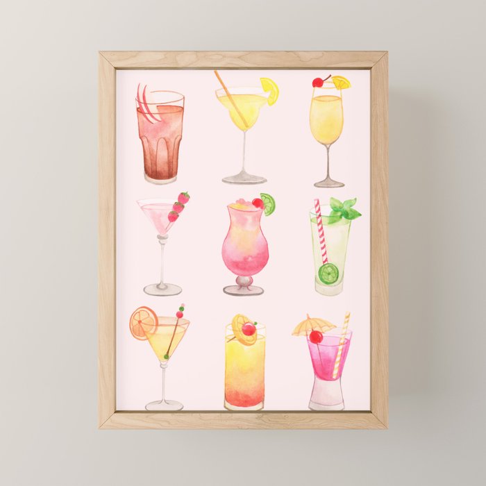 Summer Cocktails 12 Mini Art Print Gallery Image 1