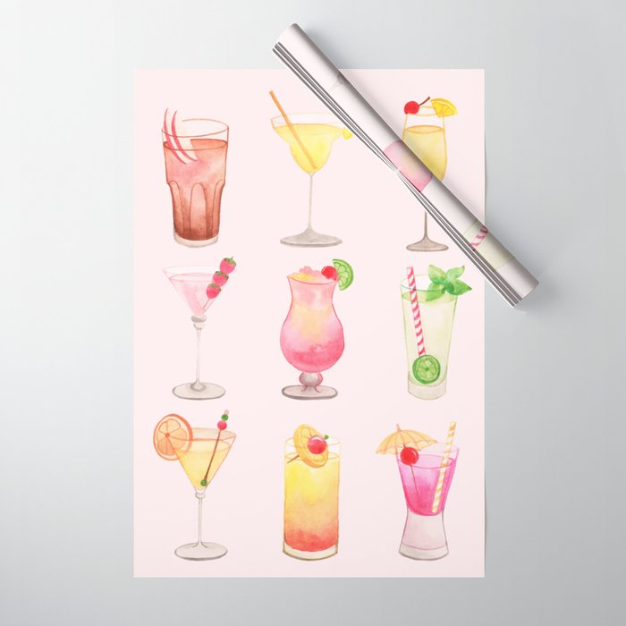 Summer Cocktails 12 Wrapping Paper Gallery Image 1