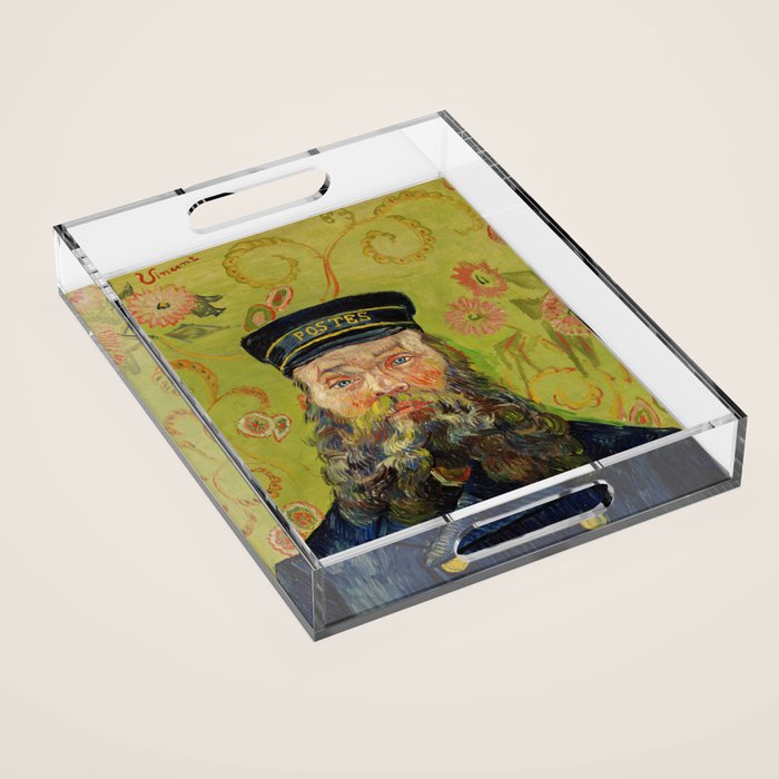 The Postman (Joseph Roulin) by Vincent Van Gogh Acrylic Tray Gallery Image 1