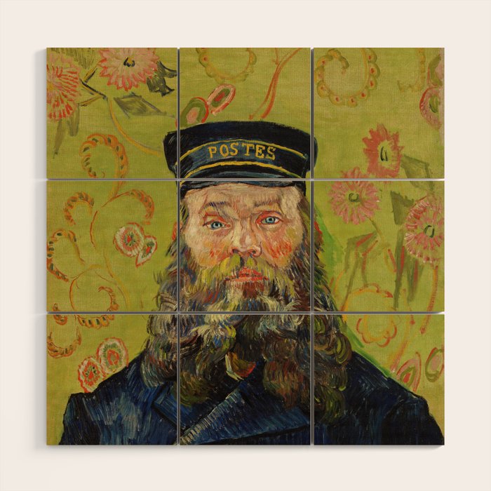 The Postman (Joseph Roulin) by Vincent Van Gogh Wood Wall Art Gallery Image 1
