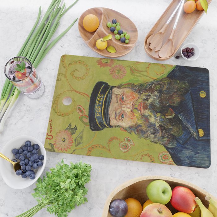 The Postman (Joseph Roulin) by Vincent Van Gogh Cutting Board Gallery Image 2