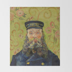 The Postman (Joseph Roulin) by Vincent Van Gogh Throw Blanket Gallery Image 2