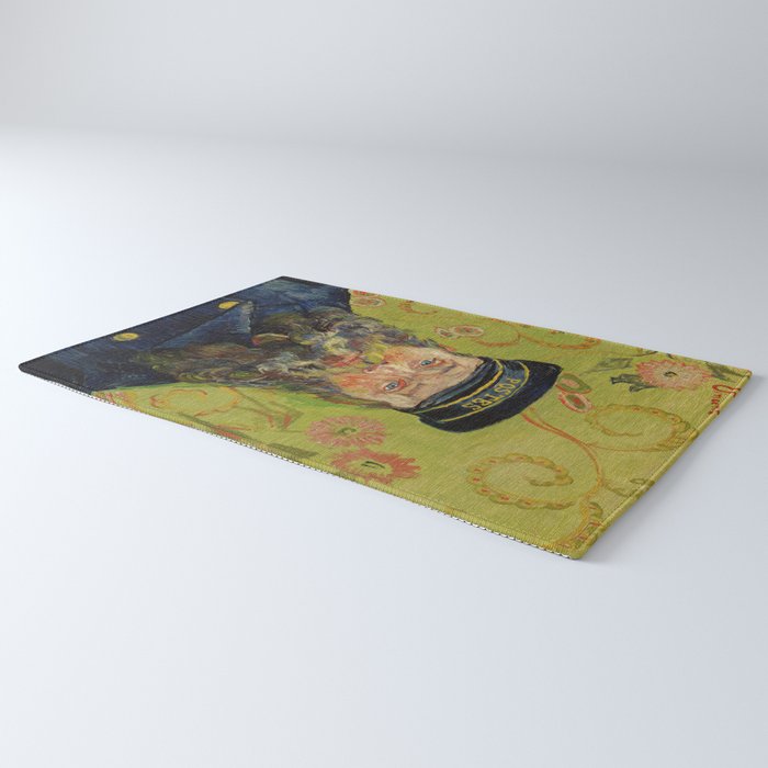 The Postman (Joseph Roulin) by Vincent Van Gogh Rug Gallery Image 3