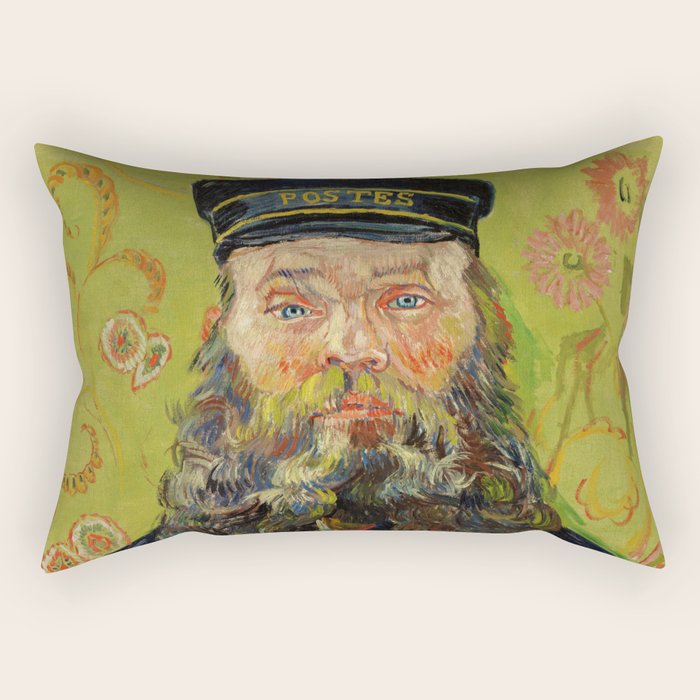 The Postman (Joseph Roulin) by Vincent Van Gogh Rectangular Pillow Gallery Image 1