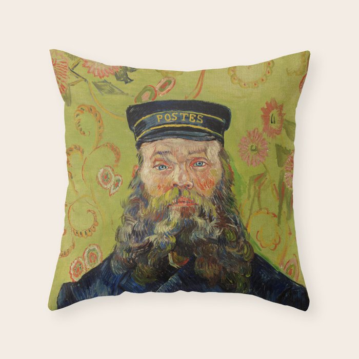 The Postman (Joseph Roulin) by Vincent Van Gogh Throw Pillow Gallery Image 6
