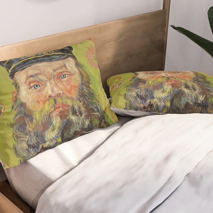 The Postman (Joseph Roulin) by Vincent Van Gogh Pillow Sham Gallery Image 2