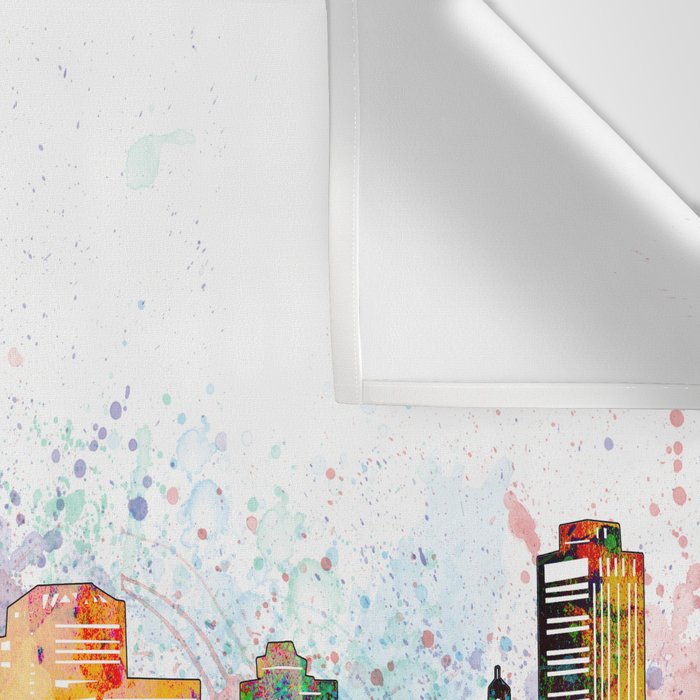 nashville skyline artistic Wall Tapestry Gallery Image 3