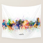 nashville skyline artistic Wall Tapestry Gallery Image 4