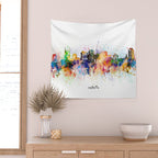 nashville skyline artistic Wall Tapestry Gallery Image 2