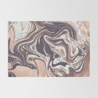 Liquid Rose Gold Violet and Marble Rug Gallery Image 2