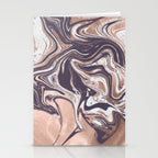 Liquid Rose Gold Violet and Marble Stationery Card Gallery Image 2