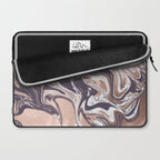 Liquid Rose Gold Violet and Marble Laptop Sleeve Gallery Image 2