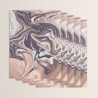 Liquid Rose Gold Violet and Marble Wrapping Paper Gallery Image 3