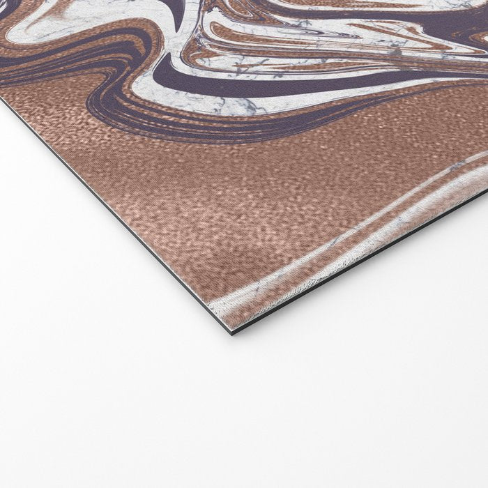 Liquid Rose Gold Violet and Marble Welcome Mat Gallery Image 2