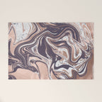 Liquid Rose Gold Violet and Marble Welcome Mat Gallery Image 1
