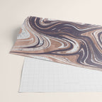 Liquid Rose Gold Violet and Marble Wrapping Paper Gallery Image 2