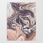 Liquid Rose Gold Violet and Marble Poster Gallery Image 4