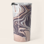 Liquid Rose Gold Violet and Marble Travel Mug Gallery Image 3