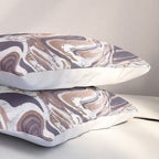 Liquid Rose Gold Violet and Marble Pillow Sham Gallery Image 3