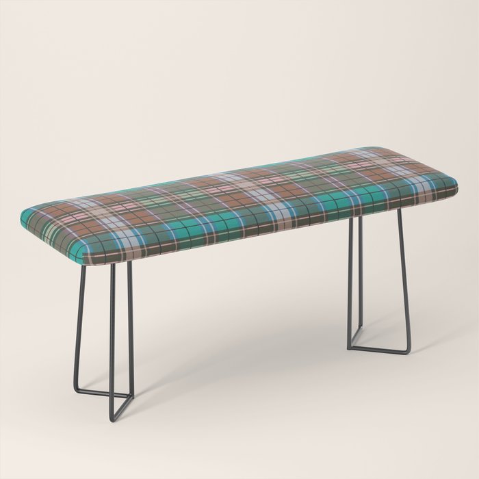 Earthy Tartan Elegance Bench Gallery Image 1
