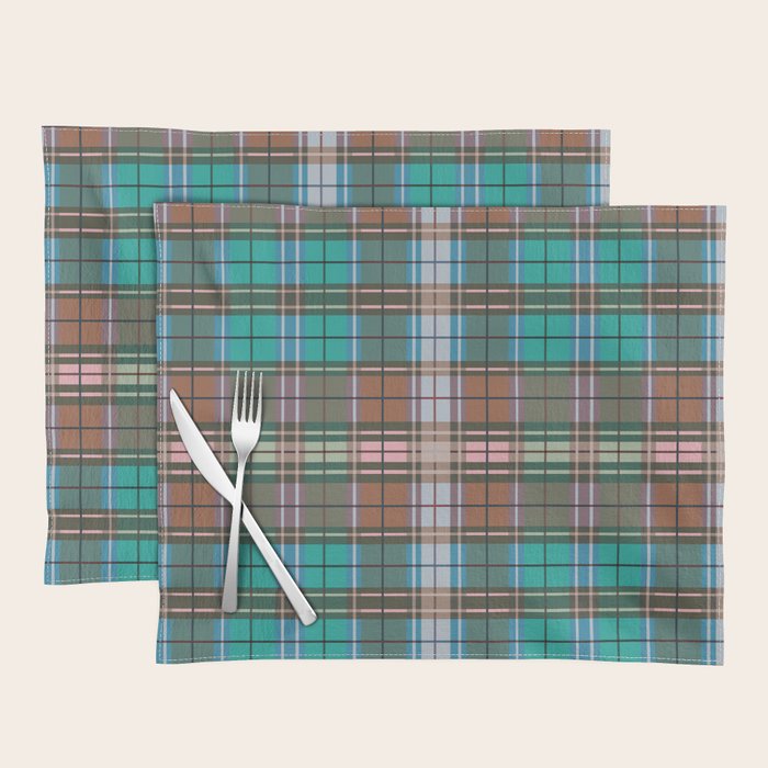 Earthy Tartan Elegance Placemat Gallery Image 1