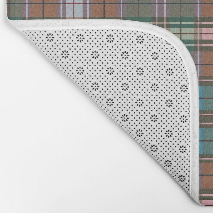 Earthy Tartan Elegance Bath Mat Gallery Image 2