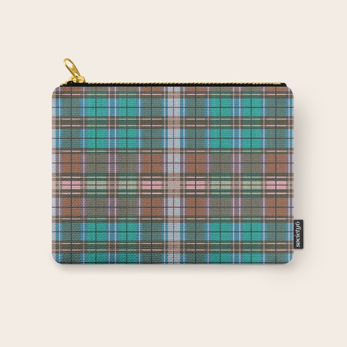 Earthy Tartan Elegance Carry All Pouch Gallery Image 1