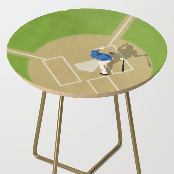 Baseball Player From Above  Side Table Gallery Image 2