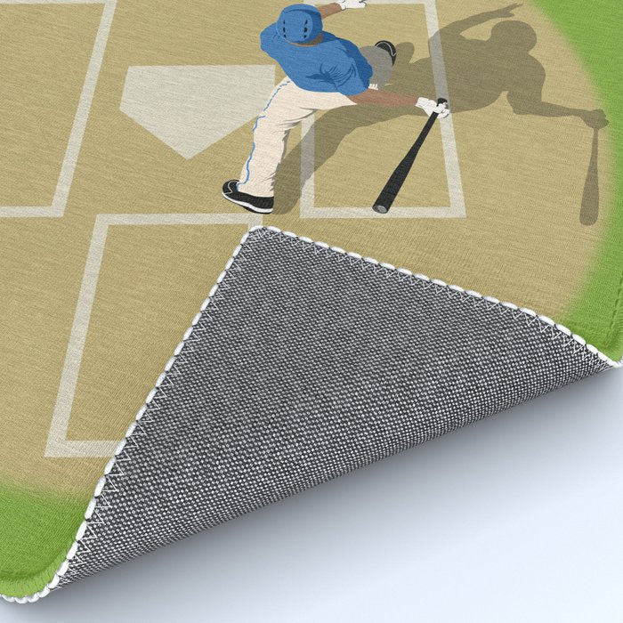 Baseball Player From Above  Rug Gallery Image 4
