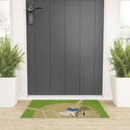 Baseball Player From Above  Welcome Mat Gallery Image 3