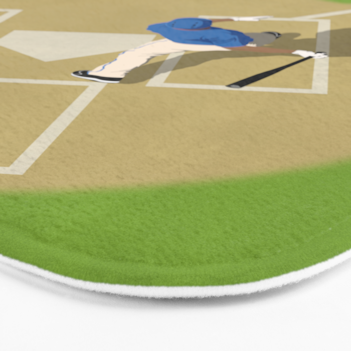 Baseball Player From Above  Bath Mat Gallery Image 3
