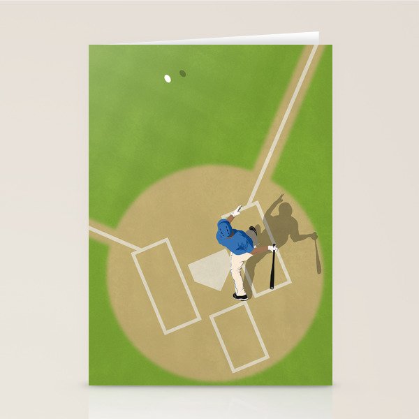 Baseball Player From Above  Stationery Card Gallery Image 2