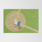 Baseball Player From Above  Rug Gallery Image 2