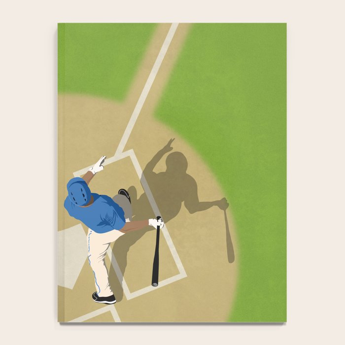 Baseball Player From Above  Notebook Gallery Image 4