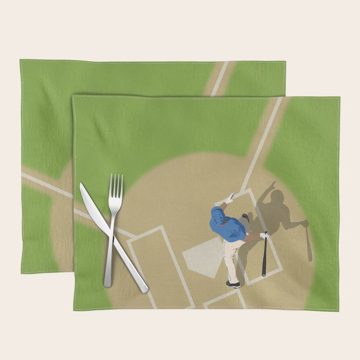 Baseball Player From Above  Placemat Gallery Image 1