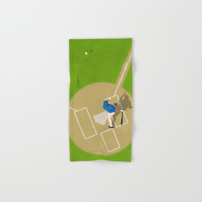 Baseball Player From Above  Bath Towel Gallery Image 1