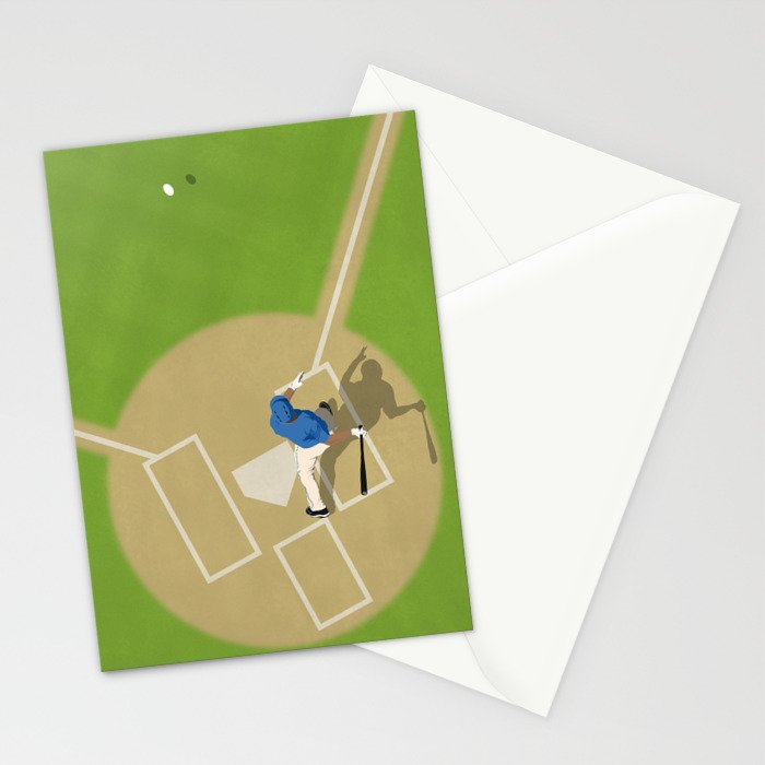 Baseball Player From Above  Stationery Card Gallery Image 2