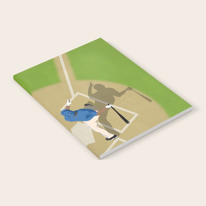 Baseball Player From Above  Notebook Gallery Image 2