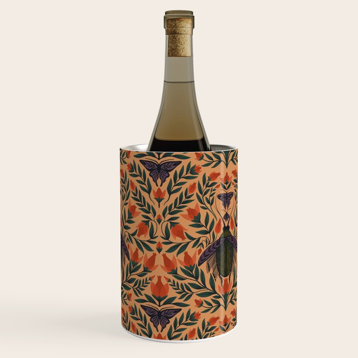 Beetle and Butterfly Botanical Design Wine Chiller Gallery Image 3