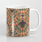 Beetle and Butterfly Botanical Design Coffee Mug Gallery Image 1
