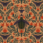 Beetle and Butterfly Botanical Design Coffee Mug Gallery Image 2