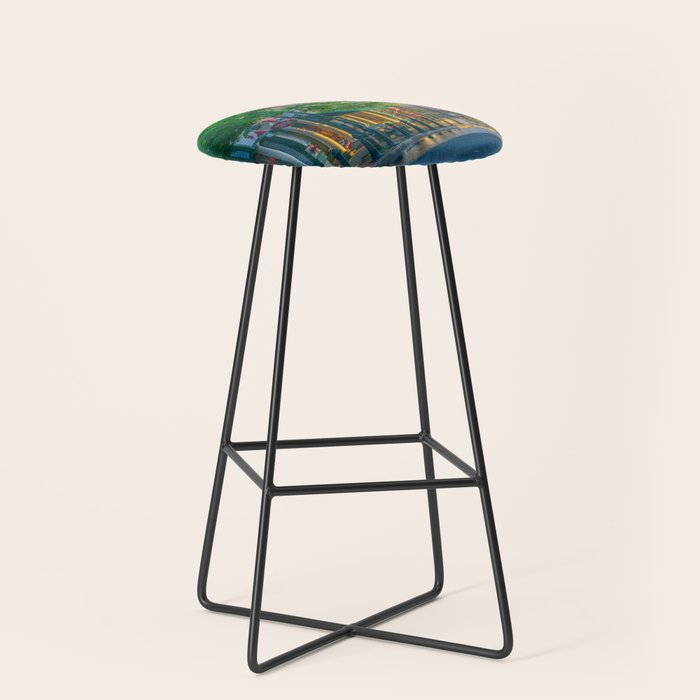 Bar Harbor Maine Main Street Dawn Print Stool Gallery Image 1