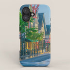 Bar Harbor Maine Main Street Dawn Print iPhone Case Gallery Image 1
