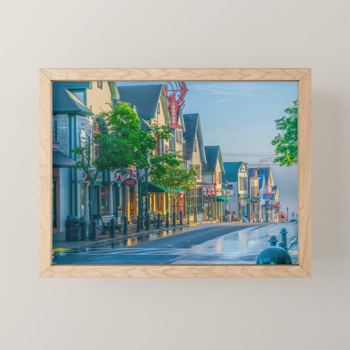 Bar Harbor Maine Main Street Dawn Print Mini Art Print Gallery Image 1