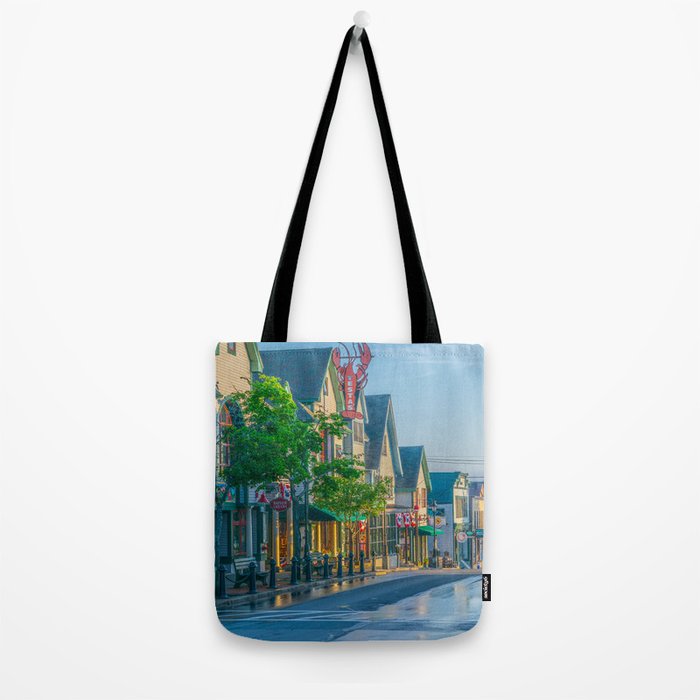 Bar Harbor Maine Main Street Dawn Print Tote Bag Gallery Image 2